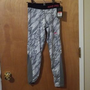 Nike dri fit grey pink camo leggings
